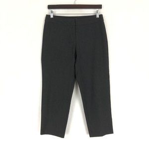 J. Jill Women's Size 4 Dark Grey Black Straight Leg Zip Fly Capri Dress Pants